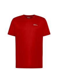 Koszulka trekkingowa męska Jack Wolfskin Tech T. Kolor: czerwony. Sport: turystyka piesza