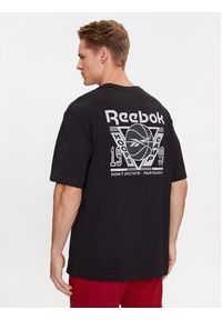Reebok T-Shirt Basketball IB2123 Czarny Regular Fit. Kolor: czarny. Materiał: bawełna