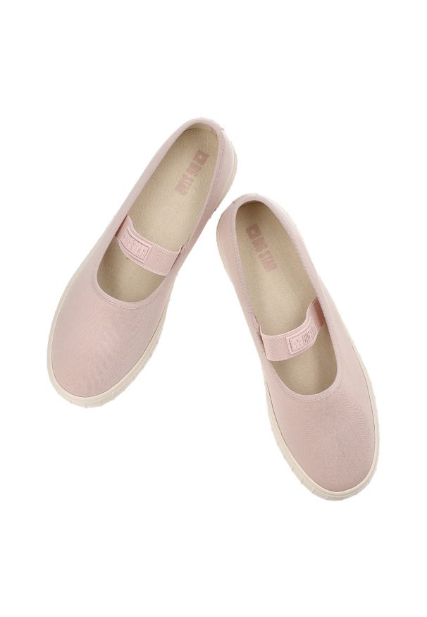 Big-Star - Różowe Tenisówki Big Star Modne Obuwie Damskie. Okazja: na spacer, na co dzień. Kolor: różowy. Materiał: materiał. Sezon: lato. Styl: casual