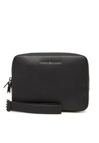 TOMMY HILFIGER - Tommy Hilfiger Kosmetyczka Th Foundation Washbag AM0AM13527 Czarny. Kolor: czarny. Materiał: skóra