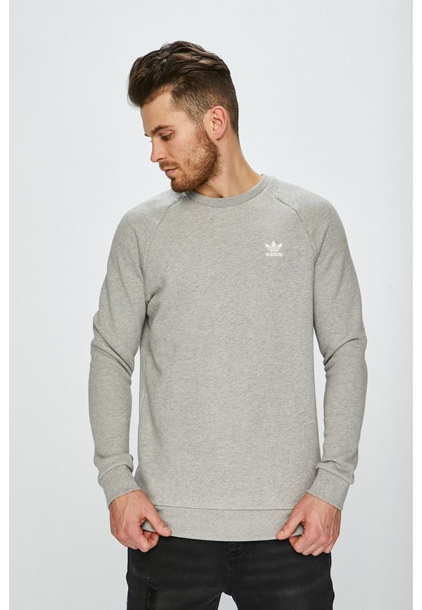 adidas Originals - Bluza. Okazja: na co dzień. Kolor: szary. Długość rękawa: raglanowy rękaw. Styl: casual