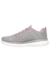 skechers - Buty treningowe damskie Skechers Graceful Get Connect. Zapięcie: sznurówki. Kolor: szary. Materiał: materiał, syntetyk. Szerokość cholewki: normalna
