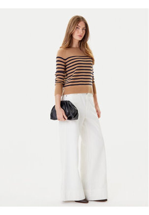 Marella Sweter Pace 2523366244 Brązowy Regular Fit. Kolor: brązowy. Materiał: kaszmir