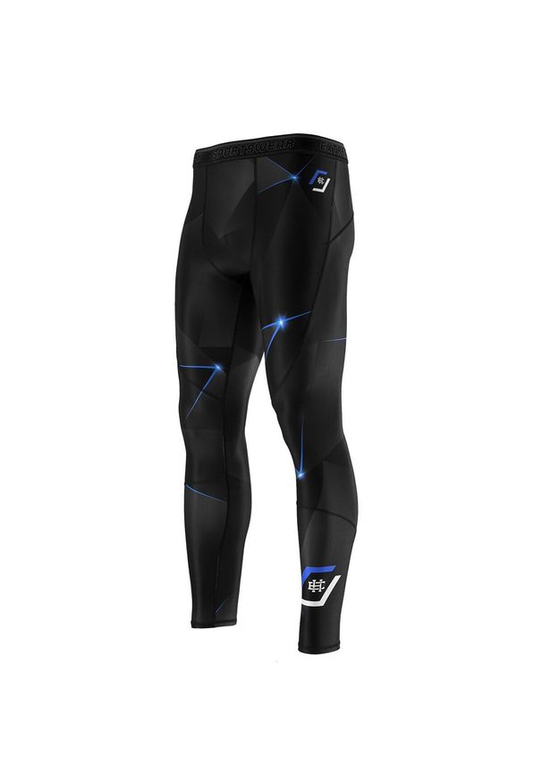 Legginsy sportowe męskie EXTREME HOBBY MT SPORT. Kolor: niebieski. Materiał: poliester, elastan