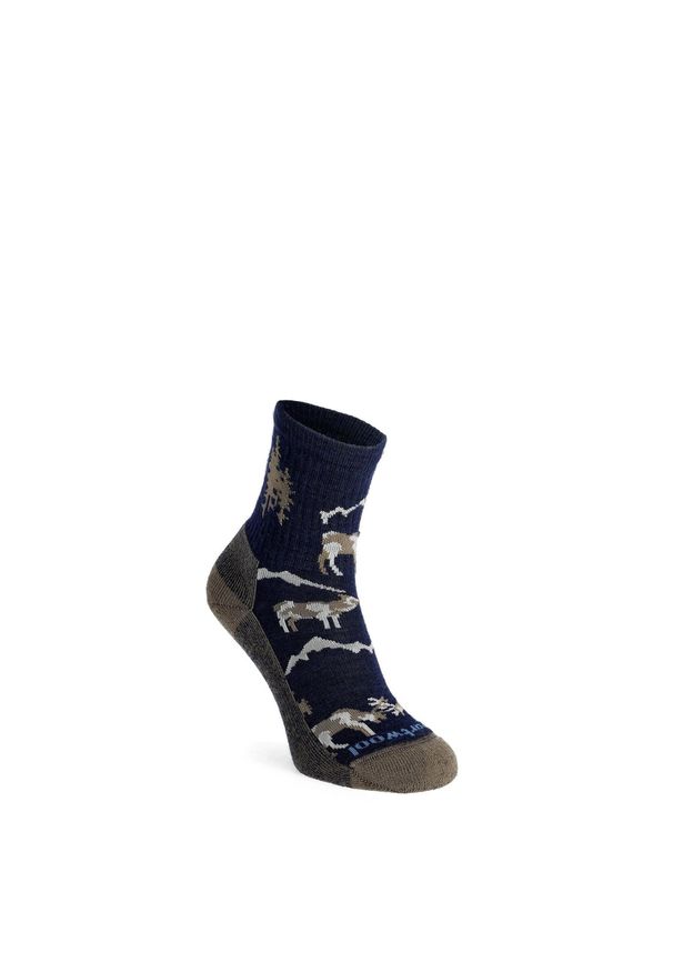 Skarpety merino Smartwool Everyday Horns Clash Crew Socks. Kolor: niebieski