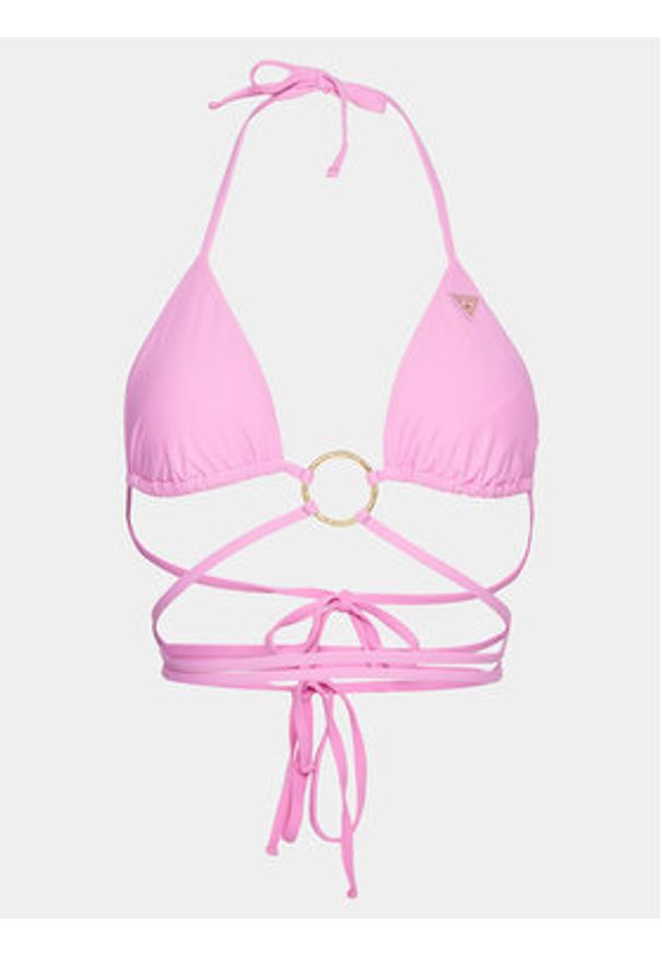 Guess Góra od bikini E4GJ45 MC04R Różowy. Kolor: różowy. Materiał: syntetyk