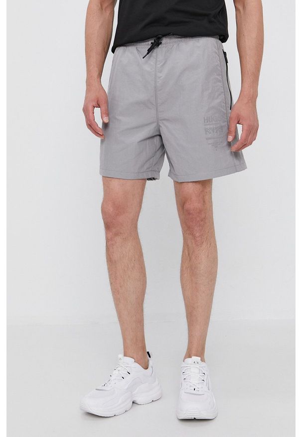 Hugo - Szorty. Okazja: na co dzień. Kolor: szary. Styl: casual