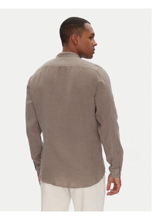 BOSS Koszula 50537369 Beżowy Regular Fit. Kolor: beżowy. Materiał: len