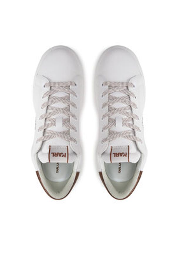 Karl Lagerfeld - KARL LAGERFELD Sneakersy Kapri KL52538K Biały. Kolor: biały. Materiał: skóra
