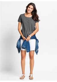 bonprix - Shirt z czystej bawełny. Kolor: czarny. Materiał: bawełna. Długość rękawa: krótki rękaw. Długość: krótkie #3