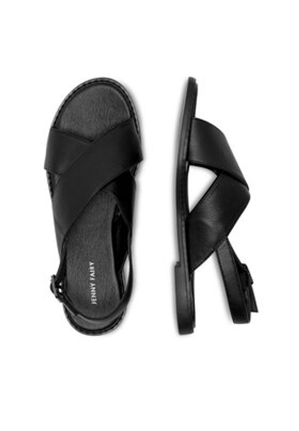 Jenny Fairy Sandały WS5551-10 Czarny. Kolor: czarny. Materiał: syntetyk