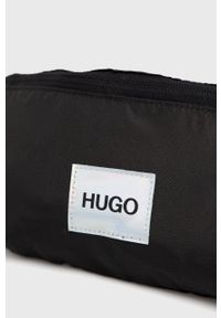 Hugo Nerka kolor czarny. Kolor: czarny. Materiał: bawełna. Wzór: nadruk