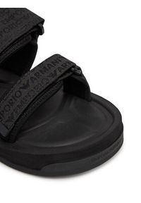 Emporio Armani Sandały X4P141 XR343 K001 Czarny. Kolor: czarny. Materiał: materiał #3