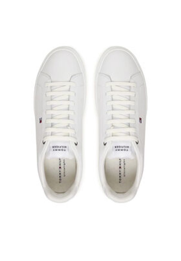 TOMMY HILFIGER - Tommy Hilfiger Sneakersy Icon Court Light Ess FM0FM05678 Biały. Kolor: biały. Materiał: skóra