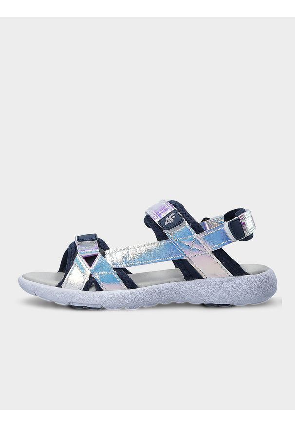 4f - 4F Sandały dziewczęce - multikolor 38. Nosek buta: otwarty. Kolor: wielokolorowy. Materiał: syntetyk, materiał