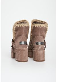 Mou - Botki damskie skórzane MOU. Materiał: skóra #5