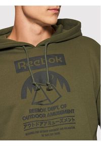 Reebok Bluza Cl Camping Graphic Hoodie GS4194 Zielony Relaxed Fit. Kolor: zielony. Materiał: bawełna #5