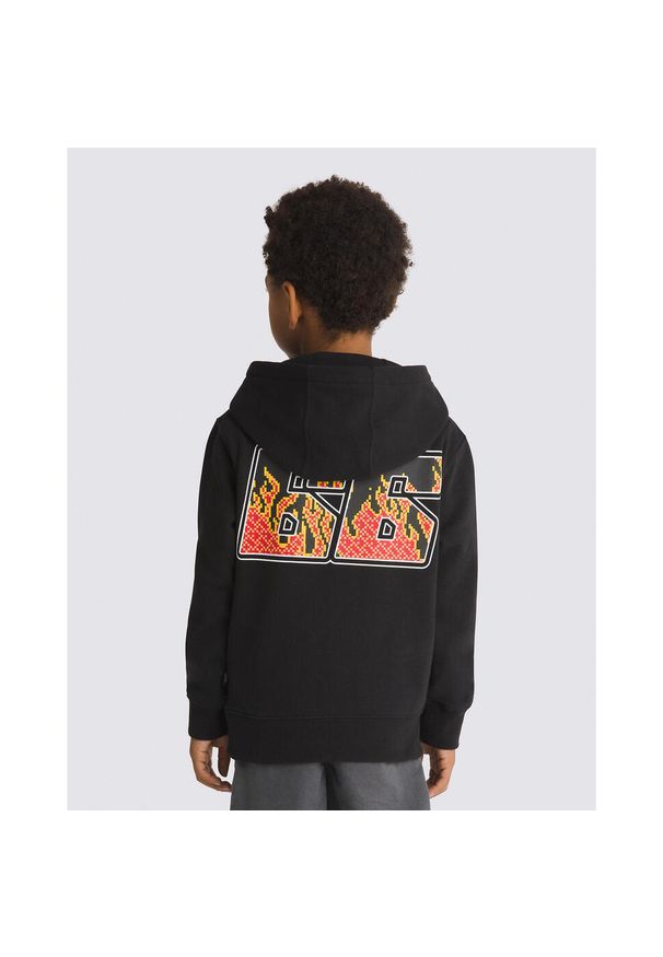 Bluza z kapturem Vans Digi Flames Po, Dzieci. Typ kołnierza: kaptur. Kolor: czarny. Materiał: bawełna, materiał