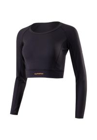 ZEAGLE - Damski crop top Climatex Mera – czarny, L. Kolor: czarny. Materiał: poliamid, elastan. Styl: sportowy #1