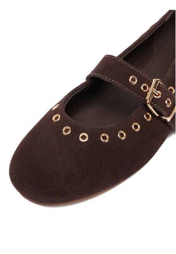 Lasocki Baleriny CEO-HY62517-2 Brązowy. Kolor: brązowy. Materiał: zamsz, skóra