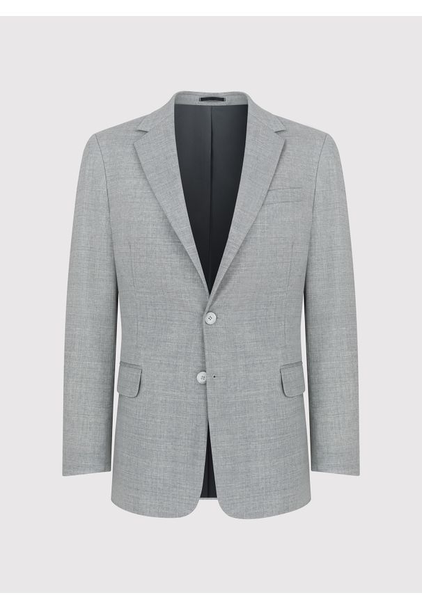 Pako Lorente - PAKO LORENTE – Szara marynarka męska z wełną. Okazja: na co dzień. Kolor: szary. Materiał: wełna. Wzór: gładki. Styl: casual, klasyczny
