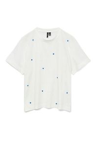 Vero Moda T-Shirt Solvei 10325318 Biały Regular Fit. Kolor: biały. Materiał: bawełna #5
