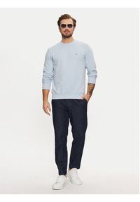 TOMMY HILFIGER - Tommy Hilfiger Bluza Essential MW0MW37237 Błękitny Regular Fit. Kolor: niebieski. Materiał: bawełna #5