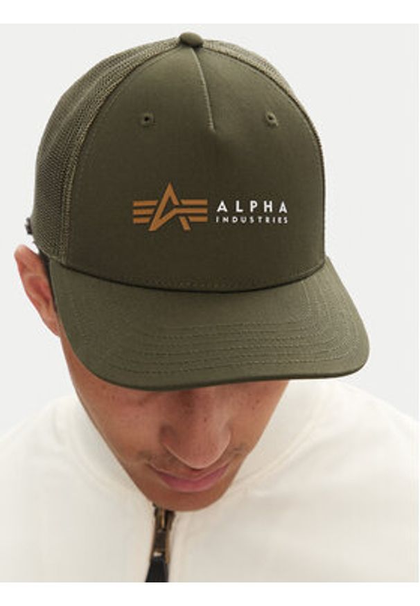 Alpha Industries Czapka z daszkiem Label 106901 Zielony. Kolor: zielony. Materiał: materiał, bawełna