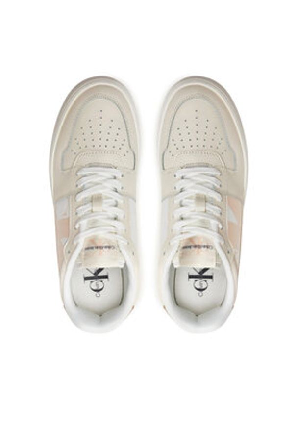 Calvin Klein Jeans Sneakersy Classic Cupsole Low Nbs YW0YW01520 Biały. Kolor: biały. Materiał: zamsz, skóra