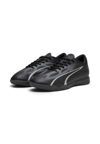 Puma - Buty piłkarskie dziecięce PUMA Ultra Play It Jr. Kolor: wielokolorowy, czarny, szary. Materiał: syntetyk, materiał. Szerokość cholewki: normalna. Sport: piłka nożna