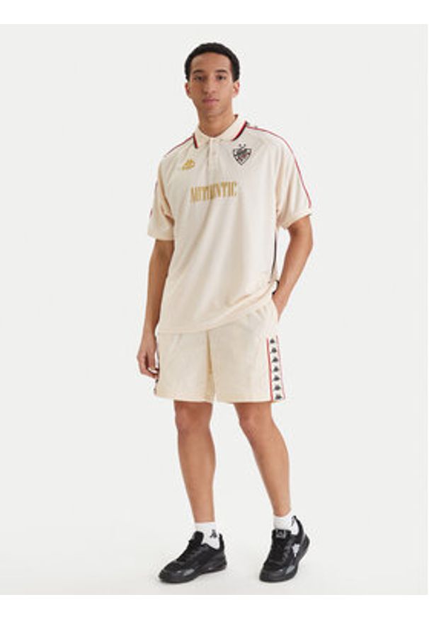 Kappa Szorty sportowe 322B8GW Beżowy Comfort Fit. Kolor: beżowy. Materiał: syntetyk. Styl: sportowy