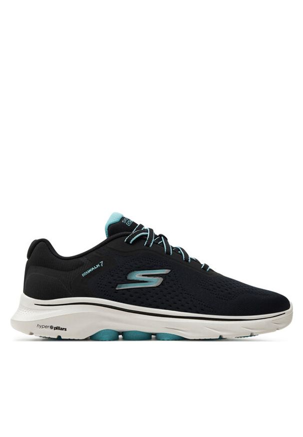skechers - Skechers Sneakersy Go Walk 7-Cosmic Waves 125215/BKTQ Czarny. Kolor: czarny. Materiał: mesh, materiał