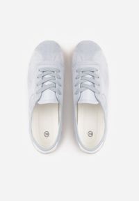 Born2be - Niebieskie Sneakersy z Imitacji Zamszu w Stylu Kultowych Tenisówek Aelliana. Okazja: na co dzień. Kolor: niebieski. Materiał: zamsz. Szerokość cholewki: normalna #4