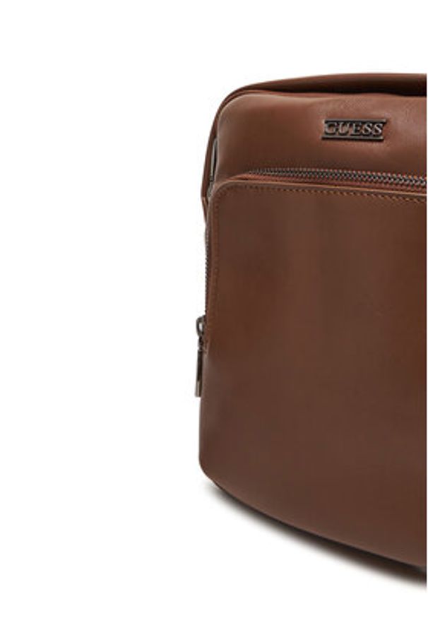 Guess Saszetka HMBOCA P5323 Brązowy. Kolor: brązowy. Materiał: skóra