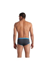 Arena - Bokserki pływackie męskie arena One Low Waist Short Big Logo. Kolor: wielokolorowy, niebieski, szary