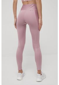 Adidas - adidas legginsy treningowe x Zoe Saldana HB1489 damskie kolor fioletowy gładkie. Kolor: fioletowy. Materiał: poliester, skóra, dzianina, materiał. Wzór: gładki. Sport: fitness #3