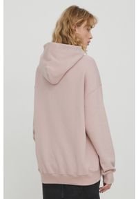 Hollister Co. bluza damska kolor różowy z kapturem gładka. Typ kołnierza: kaptur. Kolor: różowy. Materiał: dzianina. Wzór: gładki #2