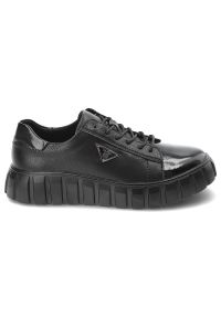 Czarne Sneakersy Filippo Modne Buty Damskie. Okazja: na co dzień. Kolor: czarny. Materiał: materiał #4
