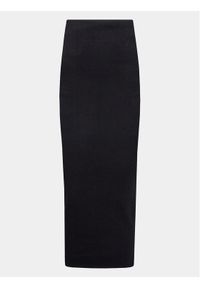 Gina Tricot Spódnica midi 20149 Czarny Regular Fit. Kolor: czarny. Materiał: bawełna