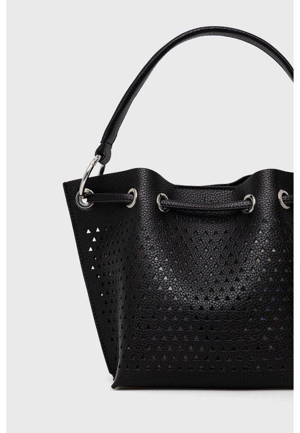 Armani Exchange torebka kolor czarny. Kolor: czarny. Rodzaj torebki: na ramię