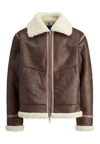 Jack & Jones - Jack&Jones Kurtka z imitacji skóry Liverpool 12282948 Brązowy Regular Fit. Kolor: brązowy. Materiał: skóra #5