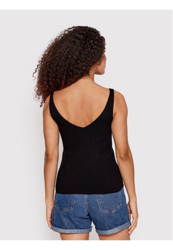 Vero Moda Top Glory 10264760 Czarny Slim Fit. Kolor: czarny. Materiał: wiskoza