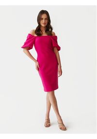 Tatuum Sukienka koktajlowa Semiko T2406.195 Różowy Slim Fit. Kolor: różowy. Materiał: syntetyk. Styl: wizytowy