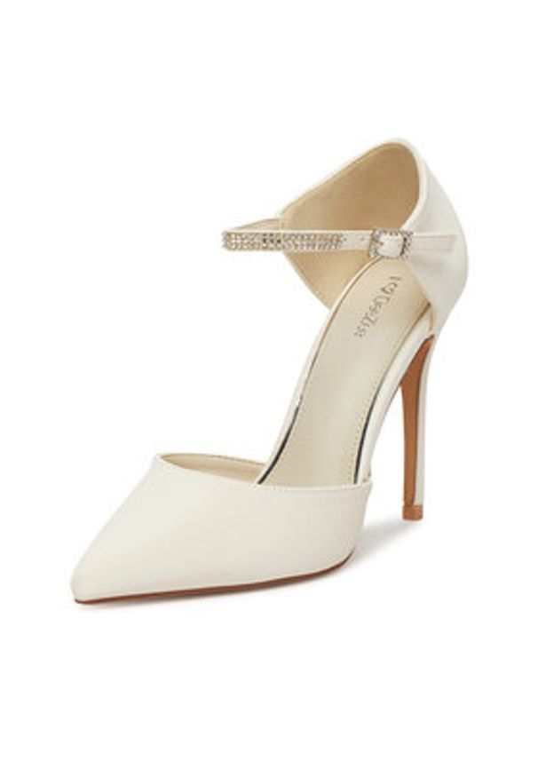 DeeZee Szpilki AJ-97503-3 Écru. Materiał: skóra. Obcas: na szpilce