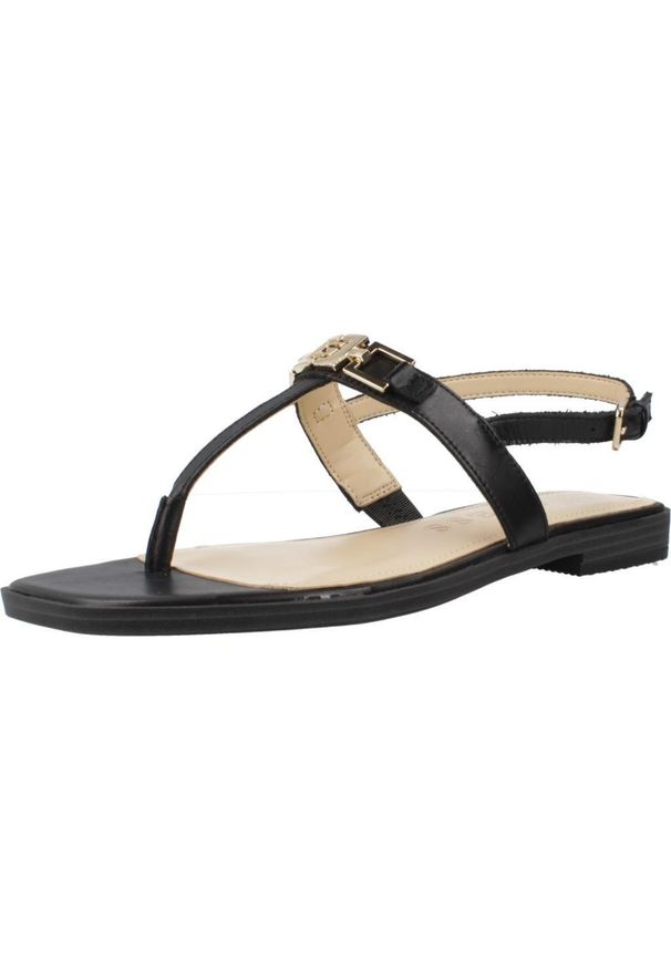 Guess - Sandały GUESS FLJREL LEA21 Czarny. Kolor: czarny. Materiał: syntetyk, skóra. Sport: turystyka piesza