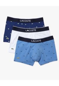 Lacoste - LACOSTE - Kolorowe męskie bokserki 3-pack. Kolor: biały. Materiał: bawełna. Wzór: kolorowy #5