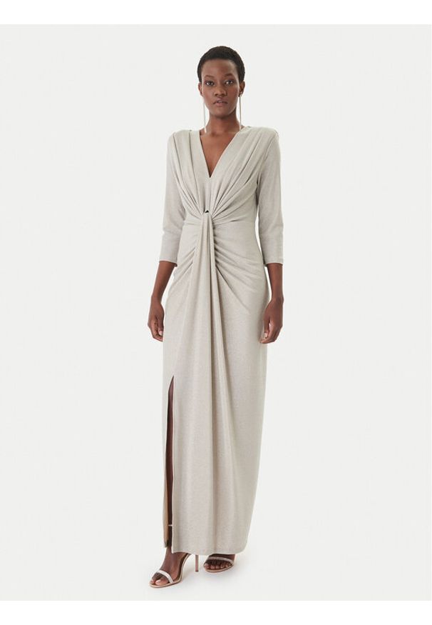 Joseph Ribkoff Sukienka wieczorowa 261743 Beżowy Slim Fit. Kolor: beżowy. Materiał: syntetyk. Styl: wizytowy