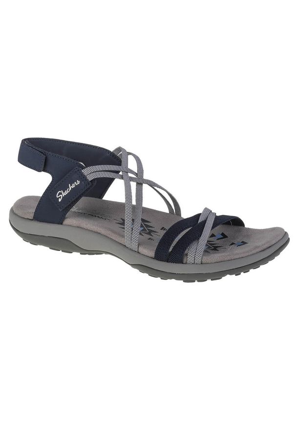skechers - Buty do chodzenia damskie Skechers Reggae Slim Takes Two. Zapięcie: rzepy. Kolor: niebieski. Materiał: syntetyk, tkanina, materiał. Sport: turystyka piesza