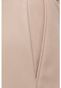 BOSS - Boss Spodnie 50464322 damskie kolor beżowy fason culottes high waist. Stan: podwyższony. Kolor: beżowy. Materiał: materiał #2