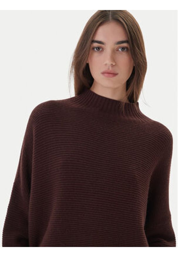 Kontatto Sweter 3M0848C Brązowy Relaxed Fit. Kolor: brązowy. Materiał: syntetyk